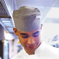 product of Chef Works BNSC-SCH-0 - Multicolored Beanie, One Size, 65/35 Poly/Cotton, Small Black/White Check