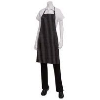 product of Chef Works CSBA-BCS-0 Bib Apron, 34-1/4"L x 27"W, Black Chalk Stripes, 65/35 Poly/Cotton