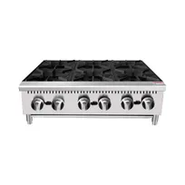 product of Atosa USA ATHP-36-6-LP 36" Countertop LP Gas Hotplate w/ (6) Burners, Manual Controls, 150.000 BTU