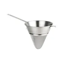product of Browne USA 575415 China Cap Bouillon Strainer, Extra-Fine Mesh, Pan Hook, 18/8 Stainless Steel