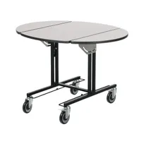 product of Forbes Industries 4969-WDS Oval Room Service Table, 36" L x 43" W, Steel Frame, Tilt Top Surface
