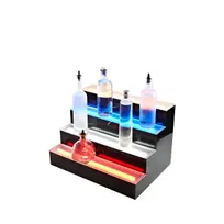 product of Victory LBD2-36L 2‑Tier Display, 36" Wide, 18‑Bottle, Black Front/Sides, Acrylic Top, LED