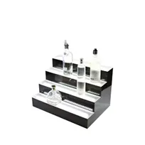 product of Victory LBD3-72L Lighted 3‑Tier Liquor Display, 72" Wide, 54‑Bottle, Black Plastic, LED Lighting