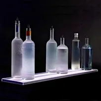 product of Victory LS3-36L-DW Lighted Liquor Shelf, 36" x 9" Speed Rail, 18‑Bottle, LED, Wall Brackets