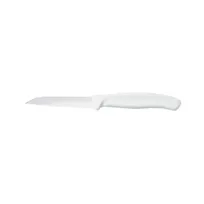product of Victorinox 6.7437 Paring Knife - Sheep’s Foot, 3-1/4" Blade, Stainless Steel, White Plastic Handle, NSF