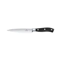 product of Victorinox 7.7403.15G Forged Chef Knife, 6" Spear-Point Blade, Black Plastic Handle, 4-6" Blade