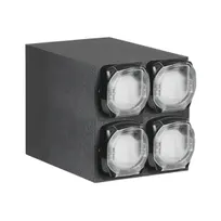 product of Vollrath K4X LidSaver3 Dispenser Cabinet, 23-3/8" Black Plastic, 4 Compartments, 3-1/4"-4-3/4" Lids