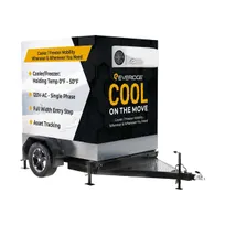 product of Everidge EMU68CF Mobile Cooler/Freezer Units, Refrigerated Trailer, 6' W x 8' L, 0°F - 50°F, 4" Insulated Walls, Govi Refrigeration System