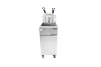 product of Atosa USA ATFS-50ES-NG 15" Floor Model Gas Deep Fryer, Full Pot, Natural Gas, 50 Ibs, 141,000 BTU