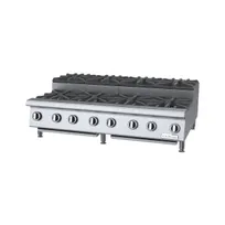 product of Garland US Range UTOG48-SU8 48" Countertop Heavy Duty Step-Up Gas Hotplate with (8) Burners, 240.000 BTU