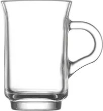 product of LAV HORECA ATH415 - Athens Tea Glass Coffee Mug, 5.25 oz, Height 3-3/4", Soda Lime Glass - 12/Case