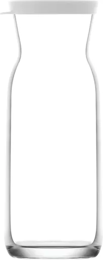 product of LAV HORECA CHS307 PK0002 Chelsea Carafe, 23.6 oz Glass, Silicon White Lid, 8" Height - 6/Case