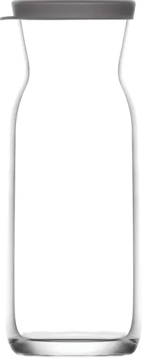product of LAV HORECA CHS307 PK222 Chelsea Carafe, 23.6 oz (8" H x 2.625" Ø), Glass, Silicon Gray Lid - 6/Case