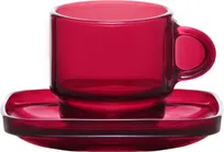 product of LAV HORECA CMB409 PFTCL0202-1 Cambridge Coffee Cup, 3 oz Glass, Red, 2-1/4" H x 2-1/4" - 12/Case