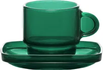 product of LAV HORECA CMB409 PFTCL0568-1 Cambridge Glass Coffee Cup, 3 oz Green Soda Lime, Stackable - 12/Case