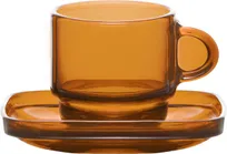 product of LAV HORECA CMB409 PFTCL7569 Glass Coffee Cup, 3 oz Amber Soda Lime, 2-1/4" H x 2-1/4" Ø - 12/Case