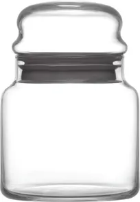 product of LAV HORECA PHU063 PK222 Phuket Jar, 21.5 oz (1.5 Qt) Clear Glass Container with Gray Lid - 6/Case