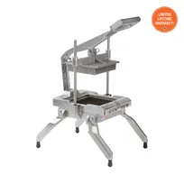 product of Nemco 55650-CS Manual 3/8" Slice LettuceKutter, 13" Width, Scalloped Interlocked Blades, Aluminum Legs, Locking Pin