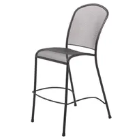 product of Plantation Prestige 2170300-04 Caredo Stackable Outdoor Bar Stool, Armless Steel, E-Coated Finish, Footrest