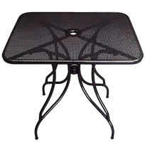 product of Plantation Prestige 2203030-01 Metal Table Top, 30" x 30" Square Micromesh Surface, 16-Gauge Steel, Powder-Coated Finish, Umbrella Hole, Indoor/Outdoor Use