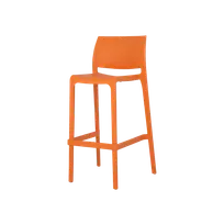 product of Plantation Prestige 2750300-01 Outdoor Stacking Bar Stool, Armless, Plain Back, Stackable, All-Resin, 30in Height