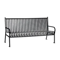 product of Plantation Prestige 7922100-01 Outdoor Bench, 72" Wide Steel, Charcoal E-Coated Finish, Weather-Resistant Seating