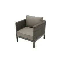 product of Plantation Prestige 8560600-0140432 Santa Cruz Outdoor Lounge Chair, Aluminum, Greystone Wicker