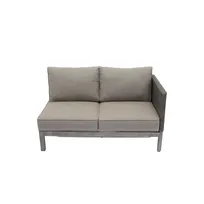 product of Plantation Prestige 8562400-0240432 Santa Cruz Outdoor Left-Hand Section, Aluminum, Greystone Wicker