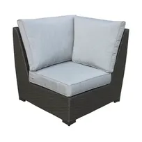 product of Plantation Prestige 8770100 Durango Outdoor Corner Section, Tubular Aluminum, Dark Gray Wicker