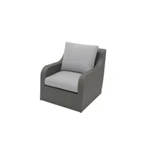 product of Plantation Prestige 8770600-015402 Durango Lounge Chair, Dark Gray Wicker, Aluminum Frame, Sunbrella Cushions
