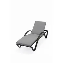 product of Plantation Prestige 8770900-025402 Durango Chaise Lounge, Sunbrella Cushion, Wicker Armrest, Aluminum Frame