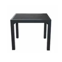 product of Plantation Prestige 8772121-01 Durango Side Table, Gray Faux Wood Top, Tubular Aluminum Frame, Low Patio Table