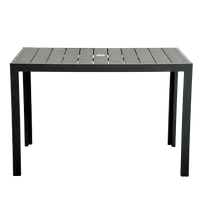 product of Plantation Prestige 8773030-01 Durango Outdoor Table, 30" x 30" Faux Wood Slat Top, Umbrella Hole, Frame