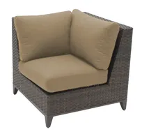 product of Plantation Prestige 8790100-015422 Savannah Outdoor Corner Section, Aluminum, Wicker, Beige Cushions