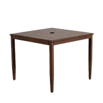 product of Plantation Prestige 8793636-0167 Savannah Table, 36" x 36", 29" H, Aluminum Top & Base, Finish, Umbrella Hole