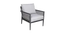 product of Plantation Prestige 8810600-015402 Acadia Outdoor Lounge Chair, Gunmetal Grey Aluminum, Rope Sides