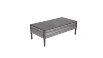 product of Plantation Prestige 8812347-0155 Acadia Chat Table, 23" x 47" Outdoor Table, Grey Finish, Stone Top, 16" H