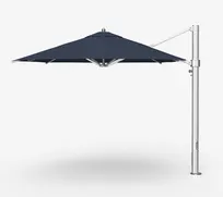 product of Plantation Prestige 9011-01 GRC Commercial Cantilever Patio Umbrella, 11 ft Octagon Top, Aluminum Ribs, Matte Silver 3.3"x5" Mast, 360° Rotation, Stainless Steel Crank Lift and Infinity Tilt, Grade C Fabric