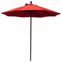 product of Plantation Prestige Commercial Furniture 9720P-01 GRB 7 ft Octagon Outdoor Patio Umbrella, Black Aluminum Pole, Fiberglass Ribs, Push-Up Mechanism with Locking Pin, Grade B Fabric