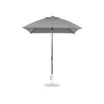 product of Plantation Prestige Commercial Furniture LLC 9965CL-01 GRA Montego Market Square Patio Umbrella, 6-1/2 ft, Grade A Fabric, 1-1/2" Aluminum Pole with Crank Lift, Heavy-Duty Outdoor Shade