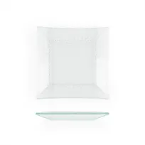 product of Turgla 02-351-16CLR - Square Clear Glass Plate, 6.25" x 6" Dinnerware, Fusion, Transparent