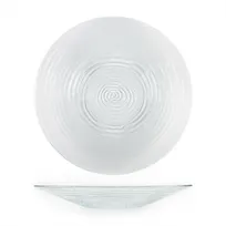 product of Turgla 04-316-45CLR Fusion Bowl, 17.75" Dia x 3" H, 4.5 Qt Clear Glass Round Serving Bowl