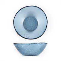 product of Turgla 10-027-20TBLU - Round Serving Bowl, 7.5" Dia x 2.75" H, 20 oz, Transparent Blue Glass