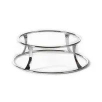 product of Turgla BM4110 Display Riser, Round 12" Dia x 4.25" H, Silver Stainless Steel, 4" Height