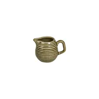 product of Turgla T-HLBB01ST-12 Creamer Pitcher, 3.25" Diameter, 3 Oz, Round Green Porcelain with Handle