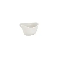 product of Turgla T-ZT01ST-24 Creamer Pitcher, 3.25" x 2" , 2 oz Oval Warm White Porcelain, No Handle