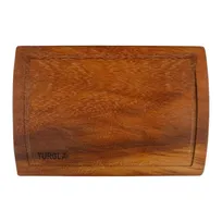 product of Turgla TRG01SB - Rectangular Wooden Serving Plate, 15" x 9", Brown Finish, Smallware Tabletops Dinnerware
