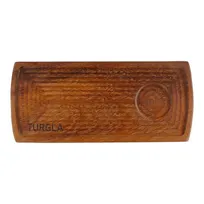 product of Turgla TRG02RCB - Rectangular Wooden Serving Plate, 13.75" x 6", Brown Finish, Natural Wood
