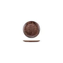 product of Turgla TRI741 EcoGrain Composite Plate, 6.75" Diameter Round Deep Brown, 6-7" Size