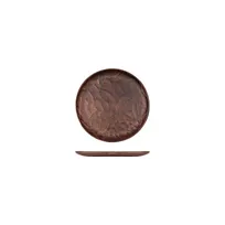 product of Turgla TRI743 - 8.25" Round Deep EcoGrain Composite Plate, Brown Reusable Plastic Dinnerware, 8-9"